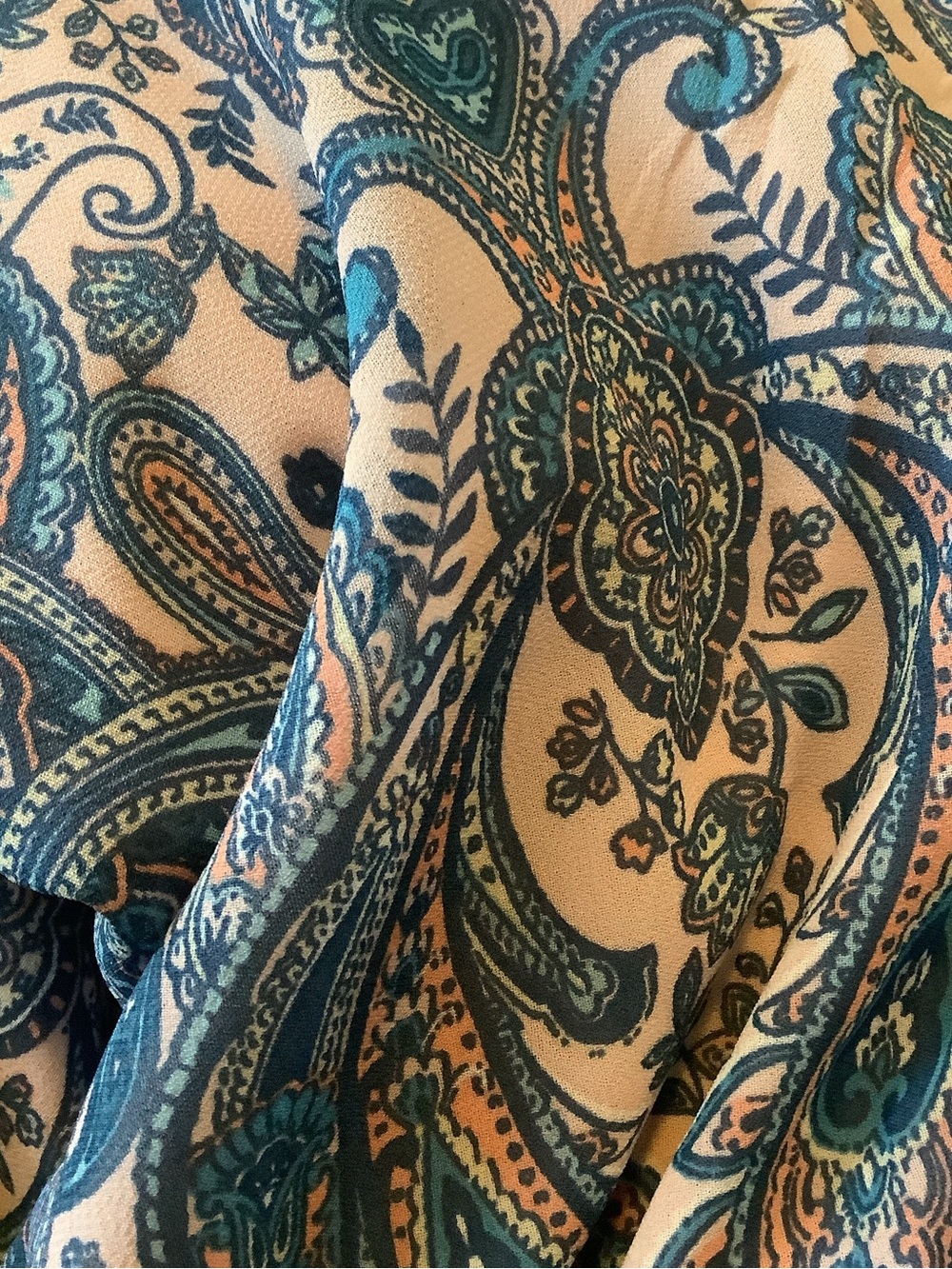 LOWEST🌺 EST.1946 BOHO PAISLEY LINED w/POCKETS WIDE LEG PANTS - Picture 7 of 12